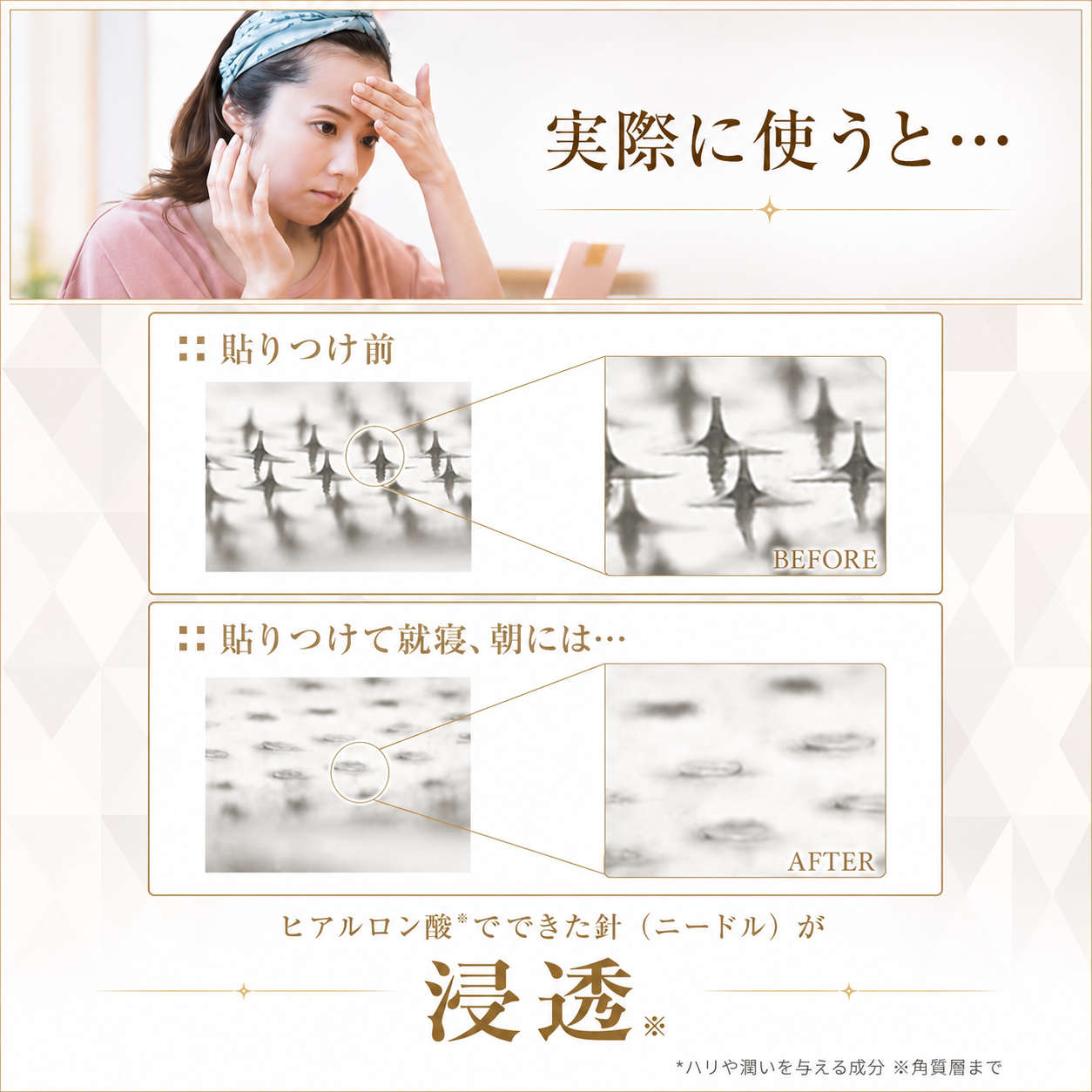 Hiskin® エイジングケア7 マルチエリア マイクロニードルパッチ｜7種の美容成分配合